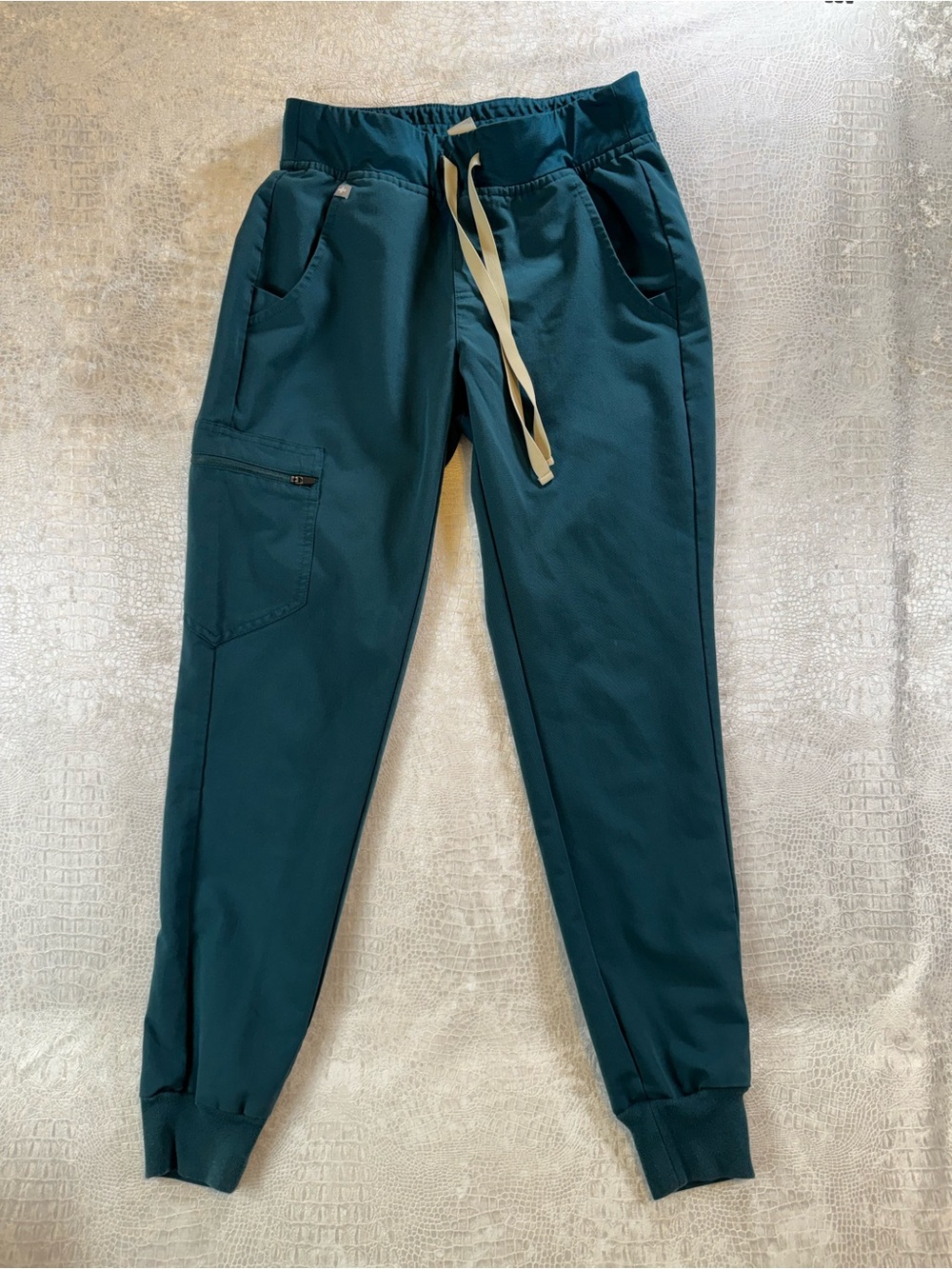 Figs Zamora Caribbean Blue Jogger Scrub Pants, Women’s Size XS
